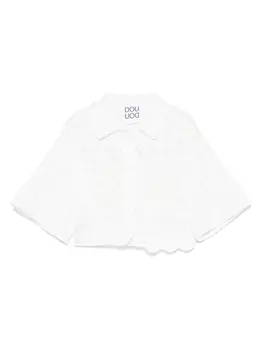 Вышитая рубашка Douuod Kids, белый