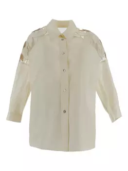 Вышитая рубашка Gentry Portofino, нейтральный