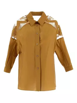 Вышитая рубашка Gentry Portofino, желтый