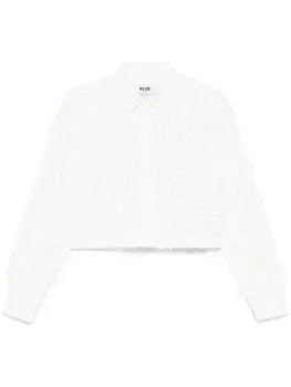 Вышитая рубашка MSGM, белый
