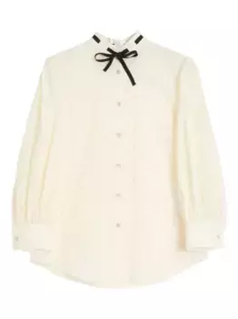 Вышитая рубашка на пуговицах VALENTINO GARAVANI, нейтральный
