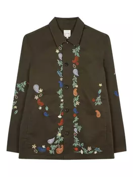 Вышитая рубашка Paul Smith, зеленый