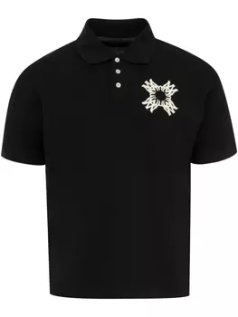 Вышитая рубашка поло AMIRI, черный