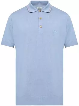 Вышитая рубашка поло ETRO, синий