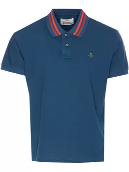 Вышитая рубашка поло Vivienne Westwood, синий