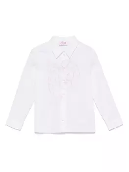 Вышитая рубашка PUCCI Junior, белый