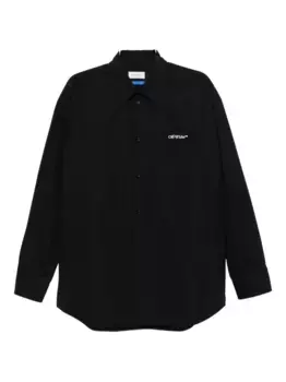 Вышитая рубашка с карманом OFF-WHITE, черный