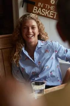 Вышитая рубашка Сиенна Boden, синий