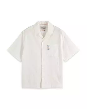 Вышитая рубашка свободного кроя Scotch & Soda, белый