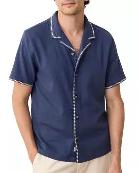 Вышитая рубашка в стиле кэмп Marine Layer, синий