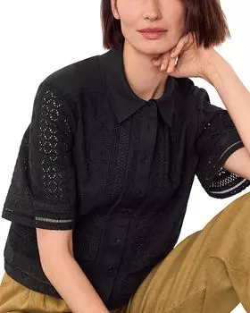 Вышитая рубашка Whistles, черный