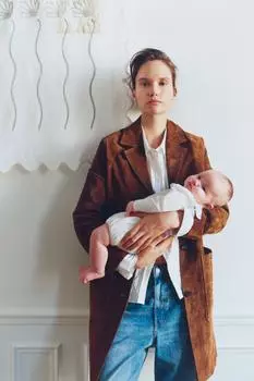 Вышитая рубашка ZARA, белый