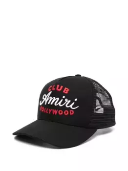 Вышитая сетчатая кепка дальнобойщика AMIRI, черный