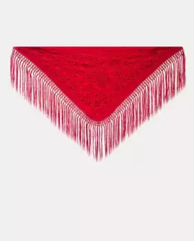 Вышитая шелковая шаль Nava, красный