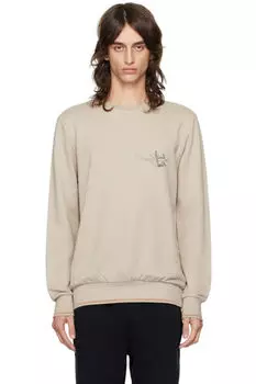 Вышитая толстовка цвета тауп Paul Smith