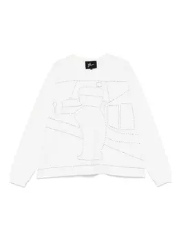 Вышитая толстовка Glass Cypress, белый