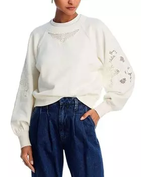 Вышитая толстовка Yolanthe PAIGE, слоновая кость/кремовый