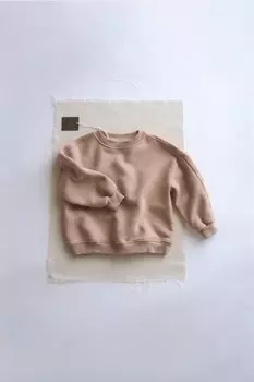 Вышитая толстовка ZARA, персик