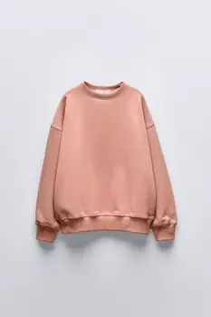 Вышитая толстовка ZARA, розовый