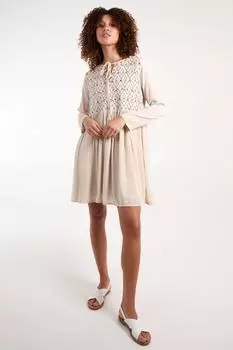 Вышитая Туника Blue Vanilla, бежевый