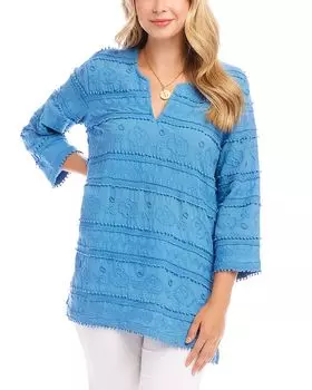 Вышитая туника Karen Kane, синий