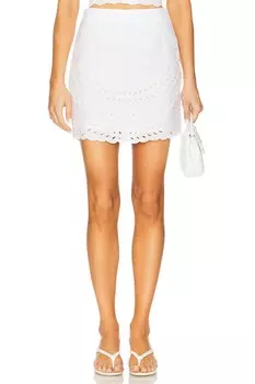 Вышитая юбка Malaga Karina Grimaldi, white