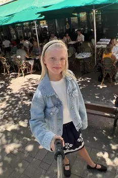 Вышитая юбка ZARA, синий