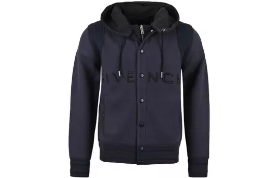 Вышитая университетская куртка с капюшоном Givenchy, синий