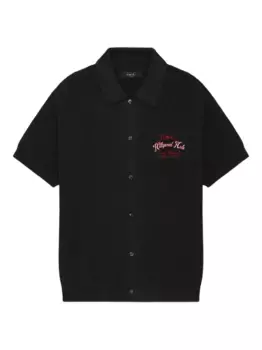 Вышитая вязаная рубашка AMIRI, черный