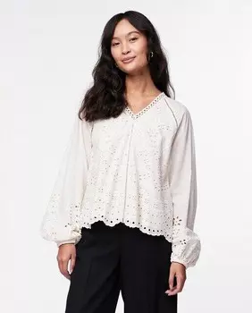 Вышитая женская блузка Yas, белый