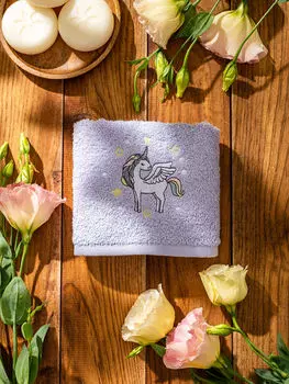 Вышитое хлопковое детское полотенце для рук 30x50 см LCW Home