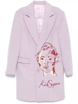 Вышитое пальто KidSuper, фиолетовый