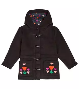 Вышитое пальто Stella Mccartney Kids, черный