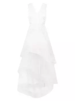 Вышитое платье BCBGMAXAZRIA, белый