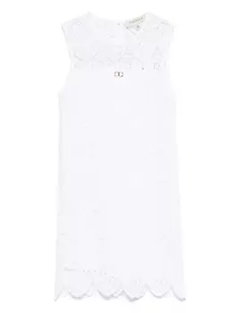 Вышитое платье TWINSET Kids, белый