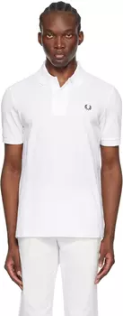 Вышитое поло Fred Perry, белый
