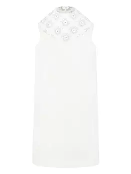 Вышитое шелковое платье LTaRa, нейтральный