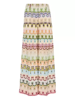 Вышитые брюки палаццо Missoni, розовый