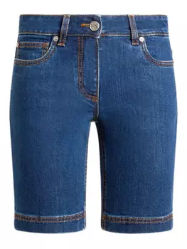 Вышитые джинсовые шорты ETRO, синий