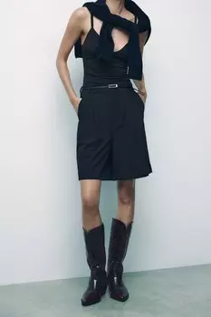 Вышитые ковбойские сапоги ZARA, бордово-красный
