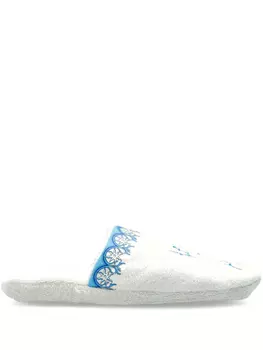 Вышитые тапочки Versace, белый