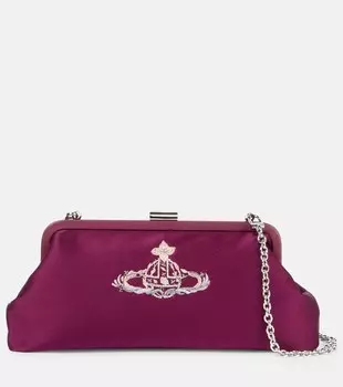 Вышитый атласный клатч Dorothy Vivienne Westwood, Plum