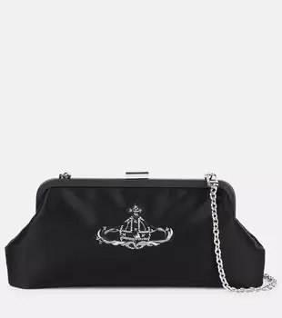 Вышитый атласный клатч Dorothy Vivienne Westwood, Ultra Black