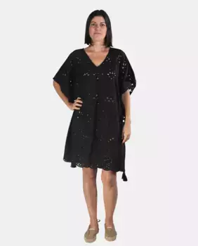 Вышитый ажурный кафтан Kbas, черный