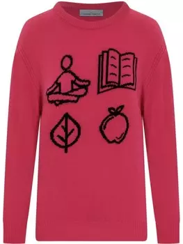 Вышитый джемпер Alberta Ferretti, розовый