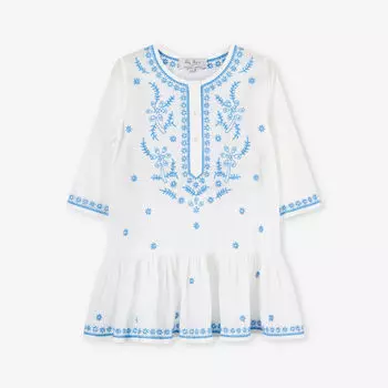 Вышитый кафтан из хлопка 2-11 лет Trotters, белый