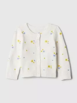 Вышитый кардиган Gap, бежевый