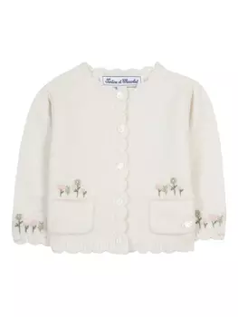 Вышитый кардиган Tartine Et Chocolat, белый