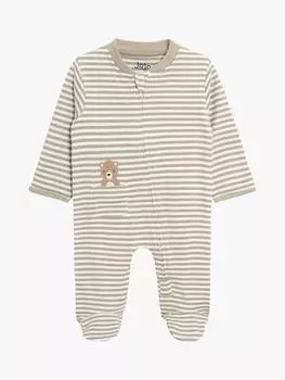 Вышитый комбинезон для сна с медвежонком JoJo Maman Bb, желто-коричневый