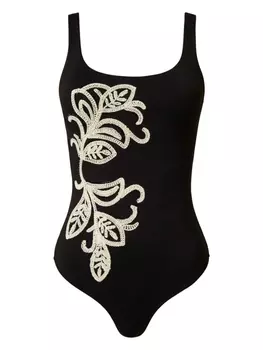 Вышитый купальник TWINSET, черный